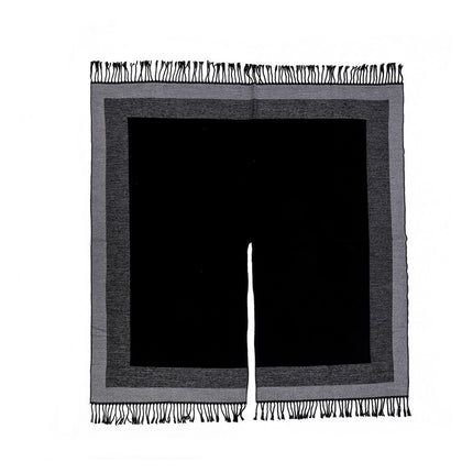 Khaki elegant women's tassel cape shawl scarf, multi-functional all-in-one warm and comfortable winter shawl scarf, convenient for home, travel, and office wear, stylish and beautiful with tassels..