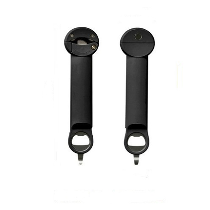 Black Multi-Functional Adjustable Can and Bottle Opener - Heavy Duty Jar Opener for Seniors, Women, and Weak Hands - Easy Grip Kitchen Gadget for Jars, Bottles, and Cans.