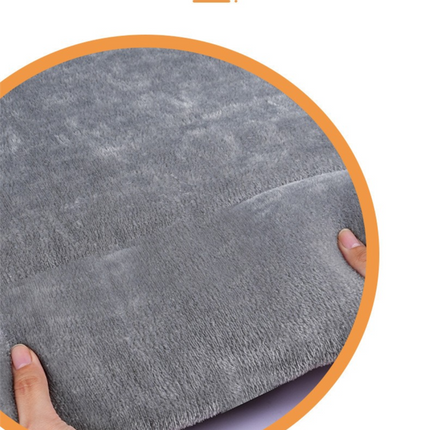 Grey S size Plush Flannel Pet Bed with Removable Sponge - Waterproof, Extra Wide & Thickened, Soft Four Seasons Pet Sleeping Mat for Dogs and Cats.