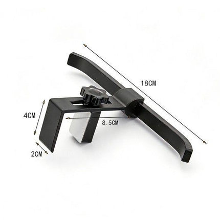 2 pack Black Aluminium Desk Edge Hook - Adjustable Clamp-On Bag Hanger For School And Office - Space Saving Storage Solution