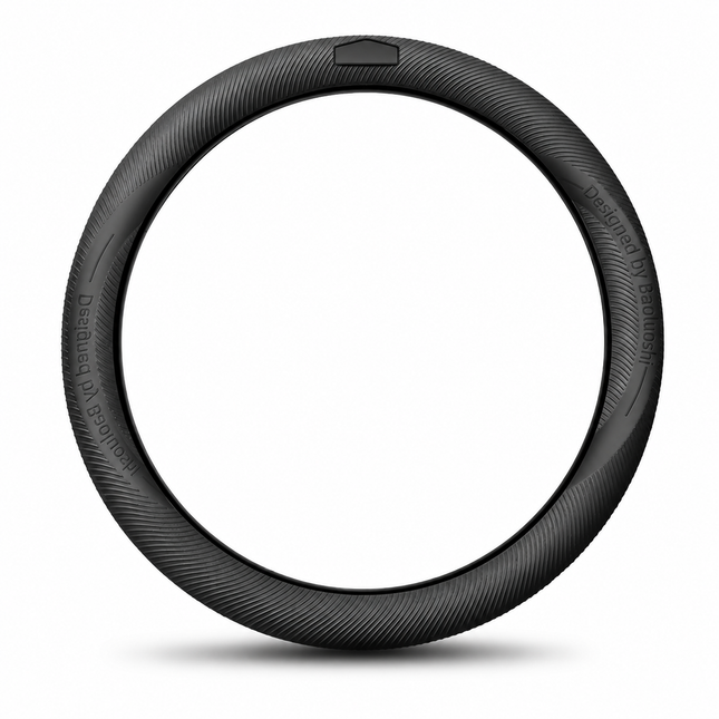 Black Liquid Silicone Steering Wheel Cover - Ultra-Thin Non-Slip Sweat-Resistant Car Wheel Protector For O Type And D Type Wheels