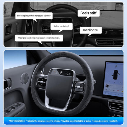 Red Liquid Silicone Steering Wheel Cover - Ultra-Thin Non-Slip Sweat-Resistant Car Wheel Protector For O Type And D Type Wheels