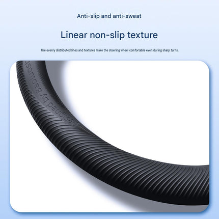 Red Liquid Silicone Steering Wheel Cover - Ultra-Thin Non-Slip Sweat-Resistant Car Wheel Protector For O Type And D Type Wheels