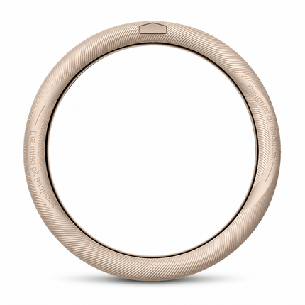 Apricot Liquid Silicone Steering Wheel Cover - Ultra-Thin Non-Slip Sweat-Resistant Car Wheel Protector For O Type And D Type Wheels