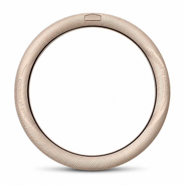 Apricot Liquid Silicone Steering Wheel Cover - Ultra-Thin Non-Slip Sweat-Resistant Car Wheel Protector For O Type And D Type Wheels
