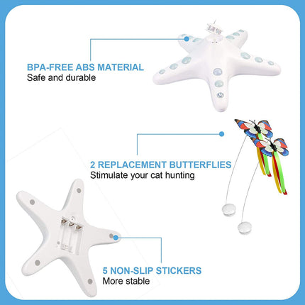 Starfish Butterfly Cat Teaser Toys.