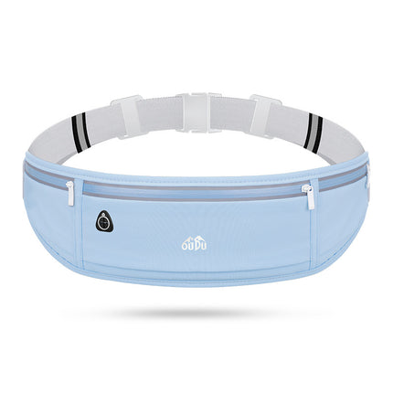 Sky blue Adjustable Running Belt - Fits Large Phones, Reflective, Earphone Port.