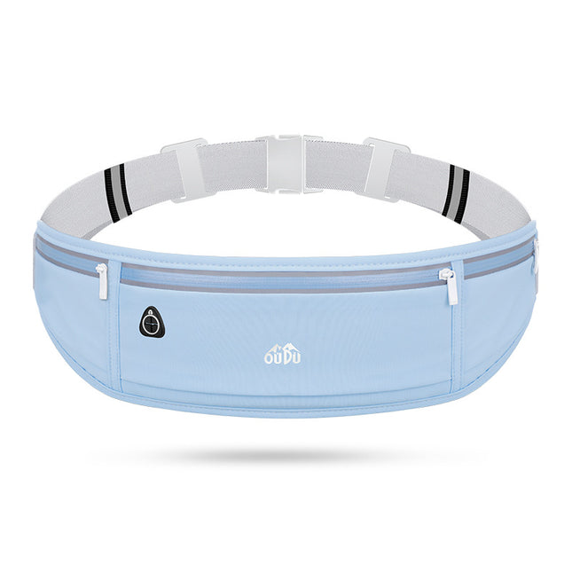 Sky blue Adjustable Running Belt - Fits Large Phones, Reflective, Earphone Port.