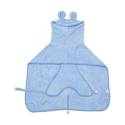 Blue Hooded Dog Bathrobe - Super Absorbent, Adjustable Fit, Cozy Pet Towel (Size : XS).