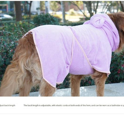 Blue Hooded Dog Bathrobe - Super Absorbent, Adjustable Fit, Cozy Pet Towel (Size : XS).