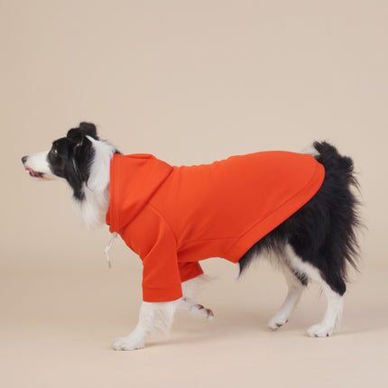 Orange Classic Dog Sweatshirt with Hood & Drawstrings - For Large Dogs (Size : 5XL).