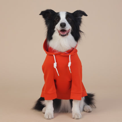 Orange Classic Dog Sweatshirt with Hood & Drawstrings - For Large Dogs (Size : 5XL).