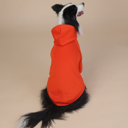 Orange Classic Dog Sweatshirt with Hood & Drawstrings - For Large Dogs (Size : 5XL).