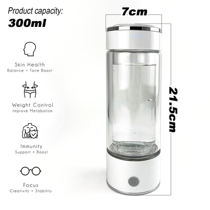 300ml H2 Hydrogen Water Bottle Alkaline Ionizer High compatibility AU.