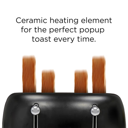 Bonzachef Multitoast Plus 4-Slice Popup Toaster With Ceramic Heating Element.