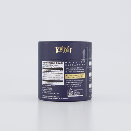 Teelixir Organic Cordyceps Mushroom 50g.