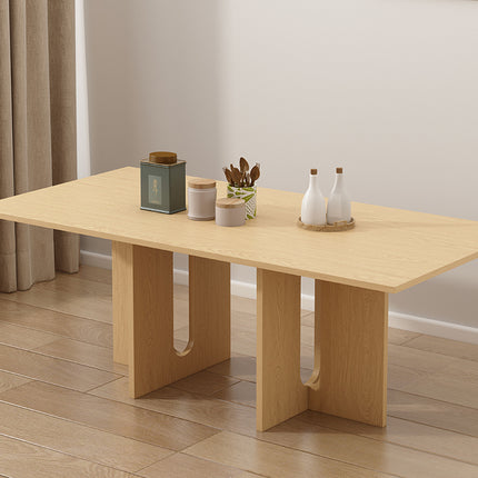 Oak Melamine Dining Table 6 Seater.