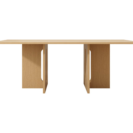 Oak Melamine Dining Table 6 Seater.