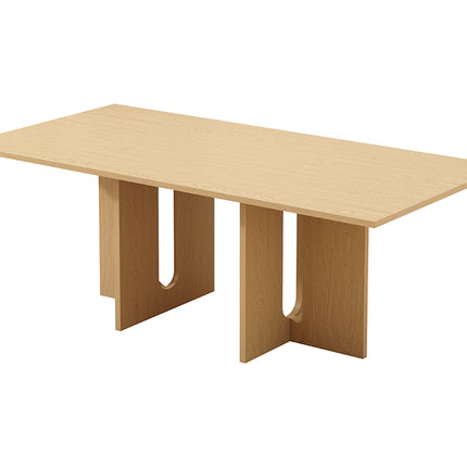 Oak Melamine Dining Table 6 Seater.