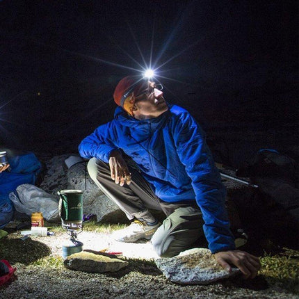 3 Mode Headlamp with COB LED Technology-Black/Blue.