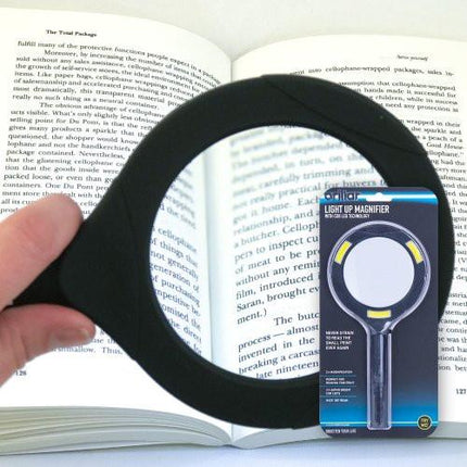 Brillar Light Up Magnifying Glass – Blue, 3× Magnification with COB LED Lighting.