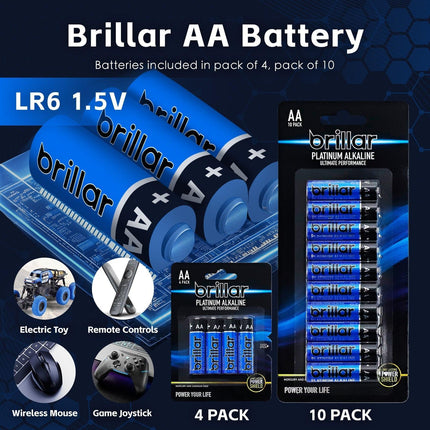 50 Pcs Brillar AA Platinum Alkaline Batteries.