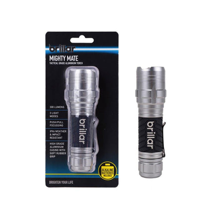 Brillar Mighty Mate Flashlight - 300 Lumen Battery Torch.