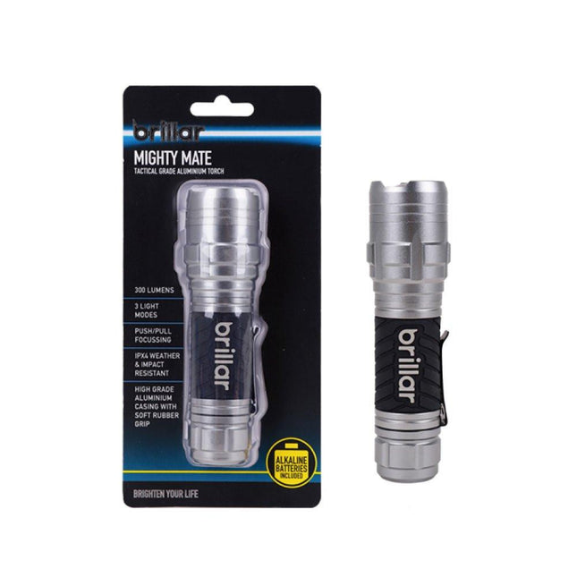 Brillar Mighty Mate Flashlight - 300 Lumen Battery Torch.