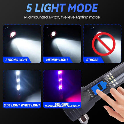 Brillar 150 Lumen Solar Power USB rechargeable Multifunction Trekking Torch.