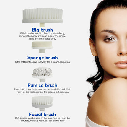 Clevinger Ultimate Spin Facial Cleansing Brush Set - 4 Heads.