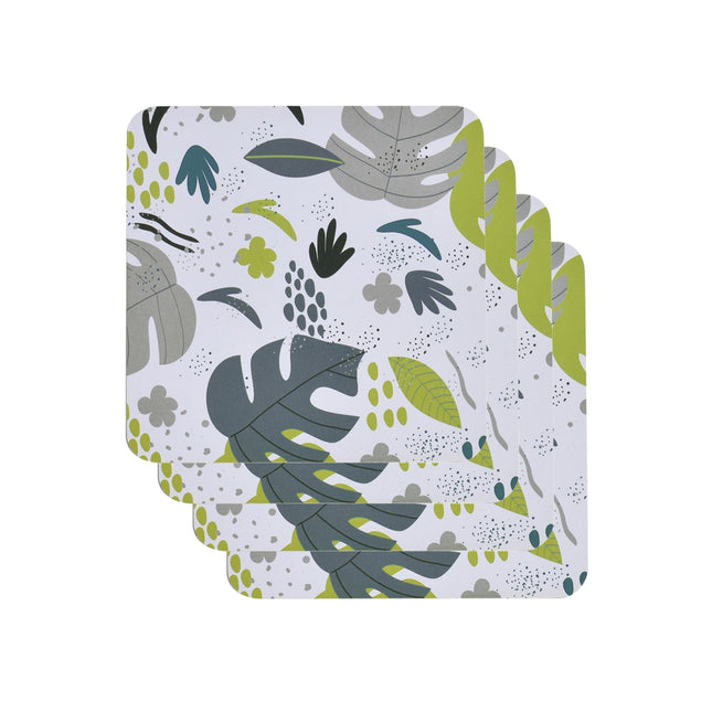 Clevinger Set of 4 MDF Coasters Monstera.