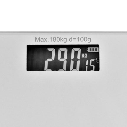 Clevinger Silver Digital Glass Bathroom Scale Max Capacity 180KG.