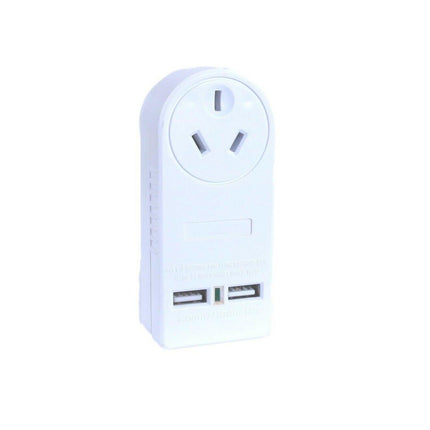 2 x 2400W High Powered Dual USB Charger Adaptor With Surge Protection.