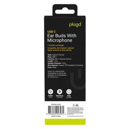 1.2M USB C Ear Buds with Microphone.