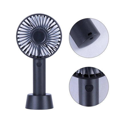 Mini USB Rechargeable Portable Fan with Table Stand.