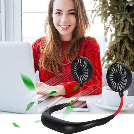 Sports Fan Hanging USB Charging Travel Creative Neck Tool Portable 3 Speeds.