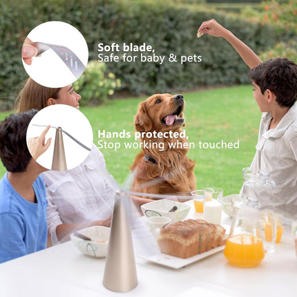 Battery Operated Shoo-Fly Chemical Free Fly Repellent Fan Gold.