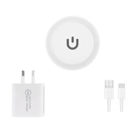 20W USB-C & USB-A Fast Charging Wall Charger + 15W Qi Wireless Charging Pad – Dual-Mode Power Kit.