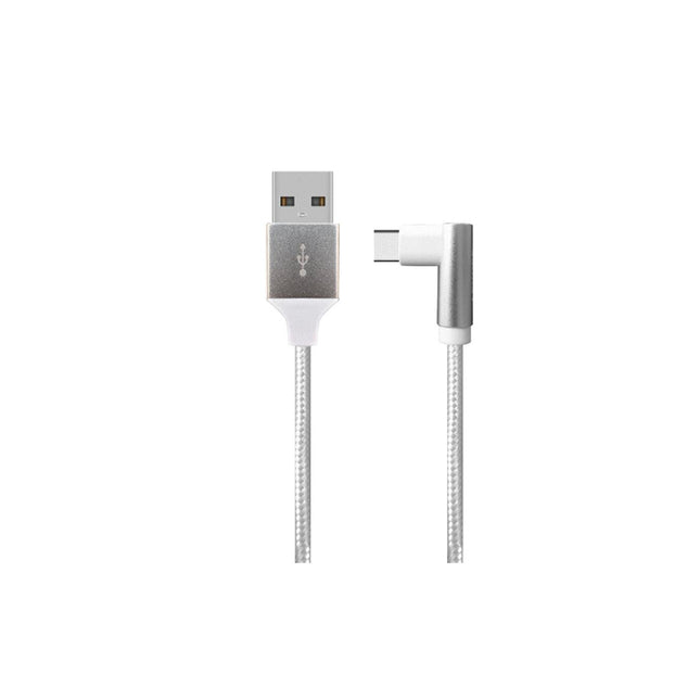 1M USB A to USB C Right Angle 90 Degree L Shape Fast Charging Cable.