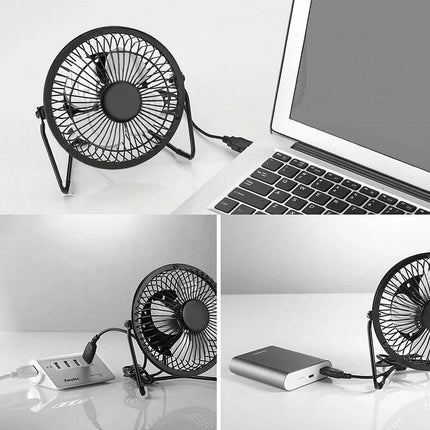360 Degree Tilt Adjustable USB Portable Mini Desk Fan.
