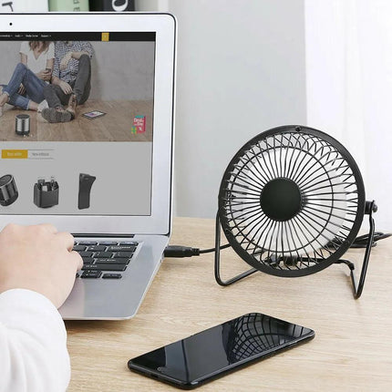 360 Degree Tilt Adjustable USB Portable Mini Desk Fan.