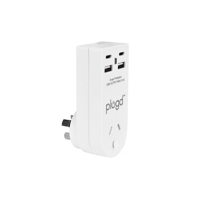 2 USB-A and 2 USB-C Wall Charger with Surge Protection.