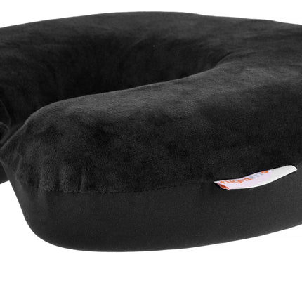 Deluxe Memory Foam Travel Pillow Black.