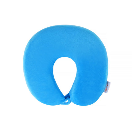 Deluxe Memory Foam Travel Pillow Blue.