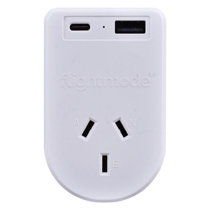 Flightmode Outbound AU/NZ to EUROPE/BALI Travel Adaptor with USB Type C & A.