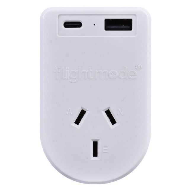 Flightmode Outbound AU/NZ to EUROPE/BALI Travel Adaptor with USB Type C & A.