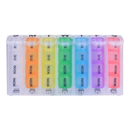 Flightmode 7 Day Travel Pill Box Medicine Organiser with Individual Daily Compartment.