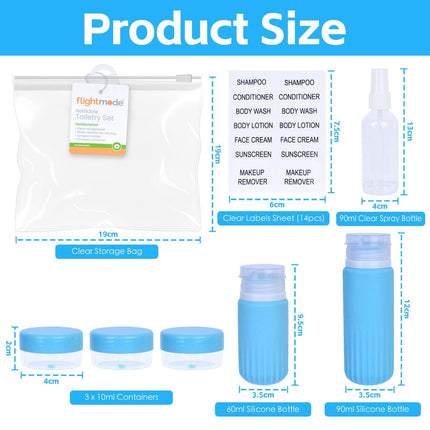 8 Pcs Travel Bottles Set for Toiletries.