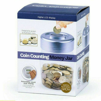 Digital Coin Counting Money Jar Australian Coin with LCD Display Fun for Kid.
