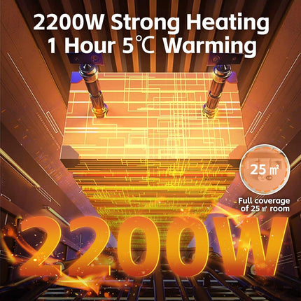 2200W Graphene Floor Electric Heater – Fast Heating, Energy-Efficient, Portable Indoor Heater.